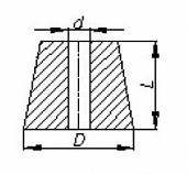 Пробка для носового рол L=40, D=132/14 мм, желтая