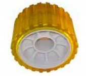 Ролик опорный  L=75 мм, D=128,5/26 мм PVC желтый